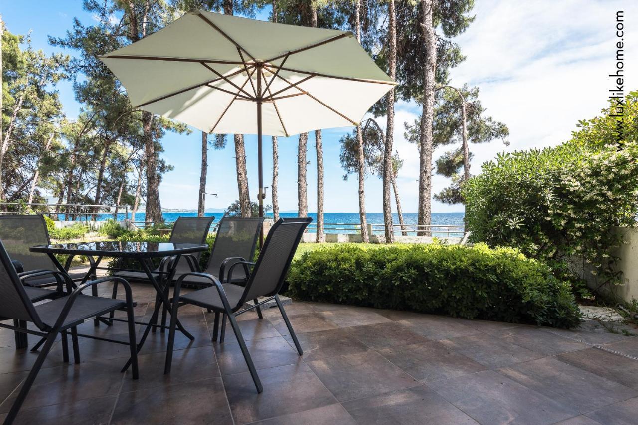 #Luxlikehome - Mediterranee Beachfront Summer House Kalyves Polygyrou Buitenkant foto